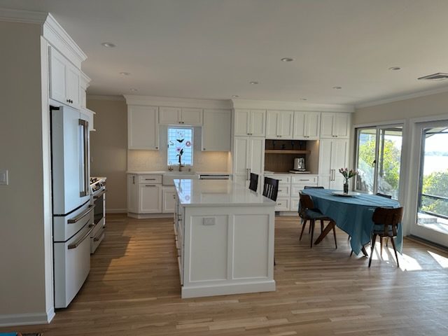 Kitchen after remodel white cabinets New Jersey CPR Home Improvements