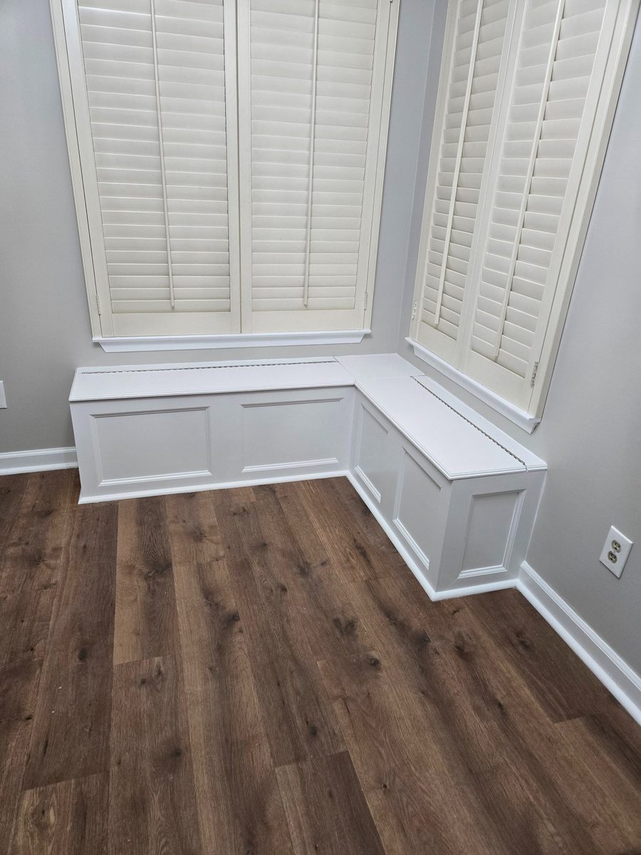 Custom built-in window seat bench carpentry New Jersey CPR